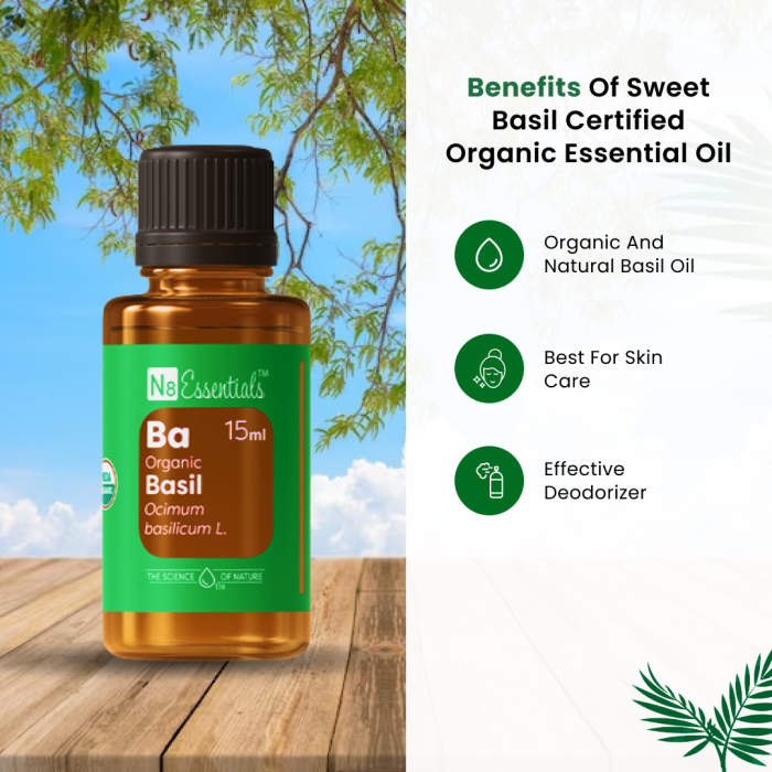 Sweet Basil Certified Organic Essential Oil